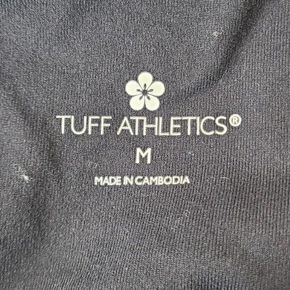 Tuff Athletics Snake Print Leggings Womens Size M Black Gray w/ Side Pockets - Picture 2 of 12